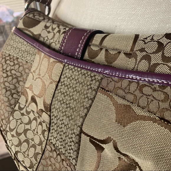 COACH purple patchwork shoulder bag - Picture 12 of 12